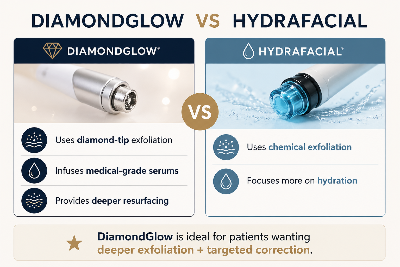DiamondGlow® facial improving skin tone and texture at CFR Aesthetics