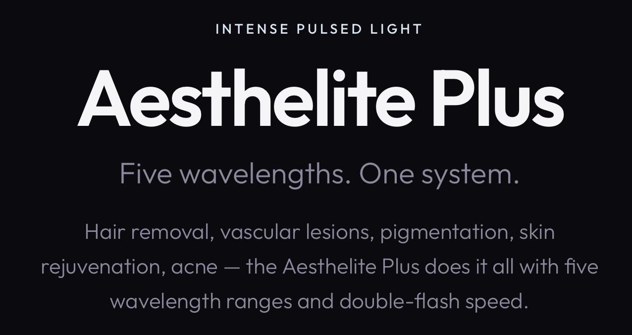 Aesthelite Plus IPL photofacial treatment at CFR Aesthetics in Chattanooga TN
