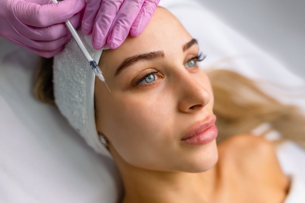 Patient receiving Dysport injections Chattanooga aesthetic clinic