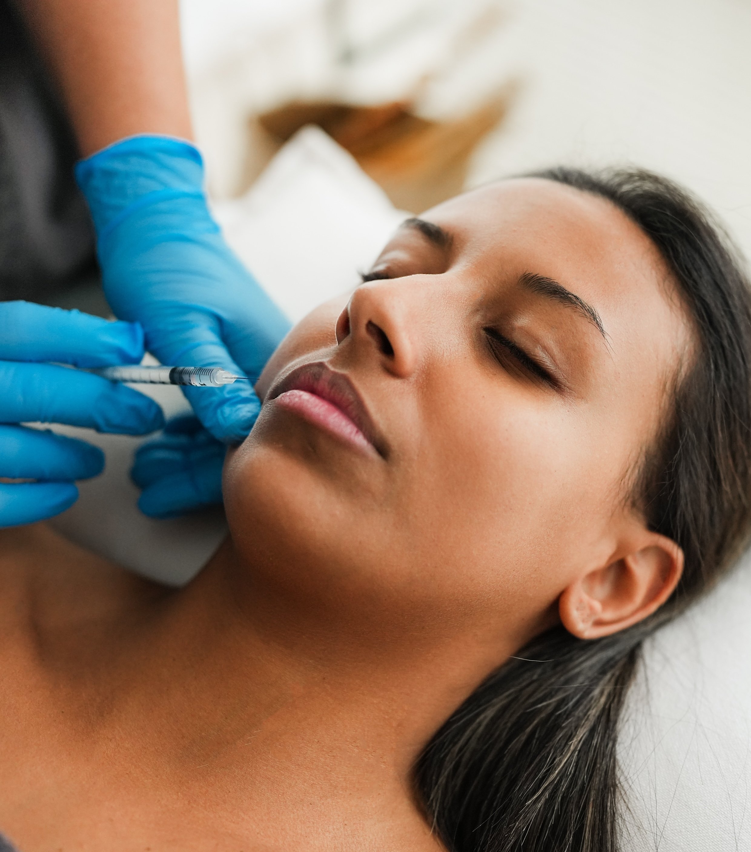 Patient receiving Botox injections in Chattanooga Tennessee aesthetic clinic
